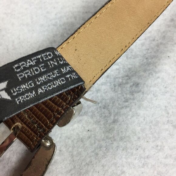 Brighton Leather Goods Belt with Silver Hardware Size 30-36 Large Dark Brown main image 4